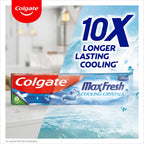 Colgate Max Fresh Cooling Crystals Toothpaste 100ml Pump - 6 Pack Fresh Breath Gel - Damaged Box