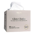 Disposable Face Cloths | SKLIN Glow Cloths - 50 count | Luxury Single-Use Face Towels | Dermatologist Approved | 100% Plant-Based Viscose | Sensitive & Acne-Prone Skin | UK Brand - New