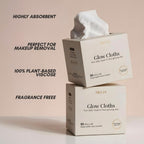 Disposable Face Cloths | SKLIN Glow Cloths - 50 count | Luxury Single-Use Face Towels | Dermatologist Approved | 100% Plant-Based Viscose | Sensitive & Acne-Prone Skin | UK Brand - New