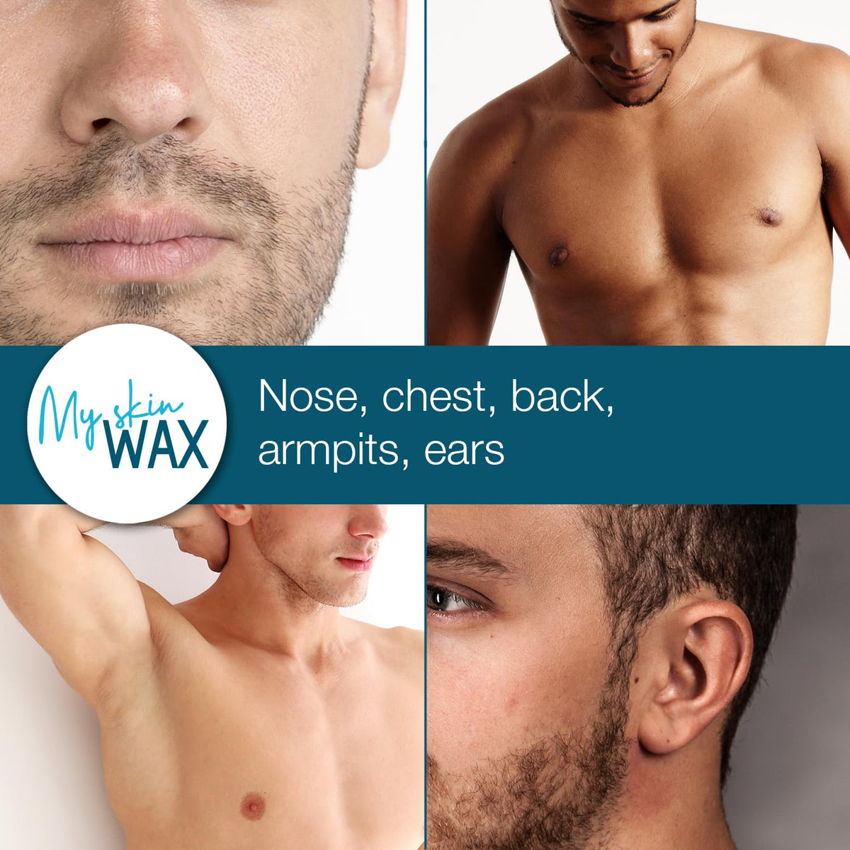 My Skin Wax - Hard Wax Beads, 800g, Hypoallergenic, Wax Beads for Sensitive Skin, Painless, Stripless Hair Removal Wax, Men, Women, Face wax, Leg Wax, Bikini Wax, Brazilian, Eye Brow, Lip - New - BBE 05/2029