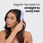Tangle Teezer Ultimate Detangler Hairbrush - For Wet & Dry Hair - Detangling Brush for All Hair Types - Two-Tiered Teeth Reduce Breakage & Eliminate Knots - Lilac Cloud Blue - Damaged Box