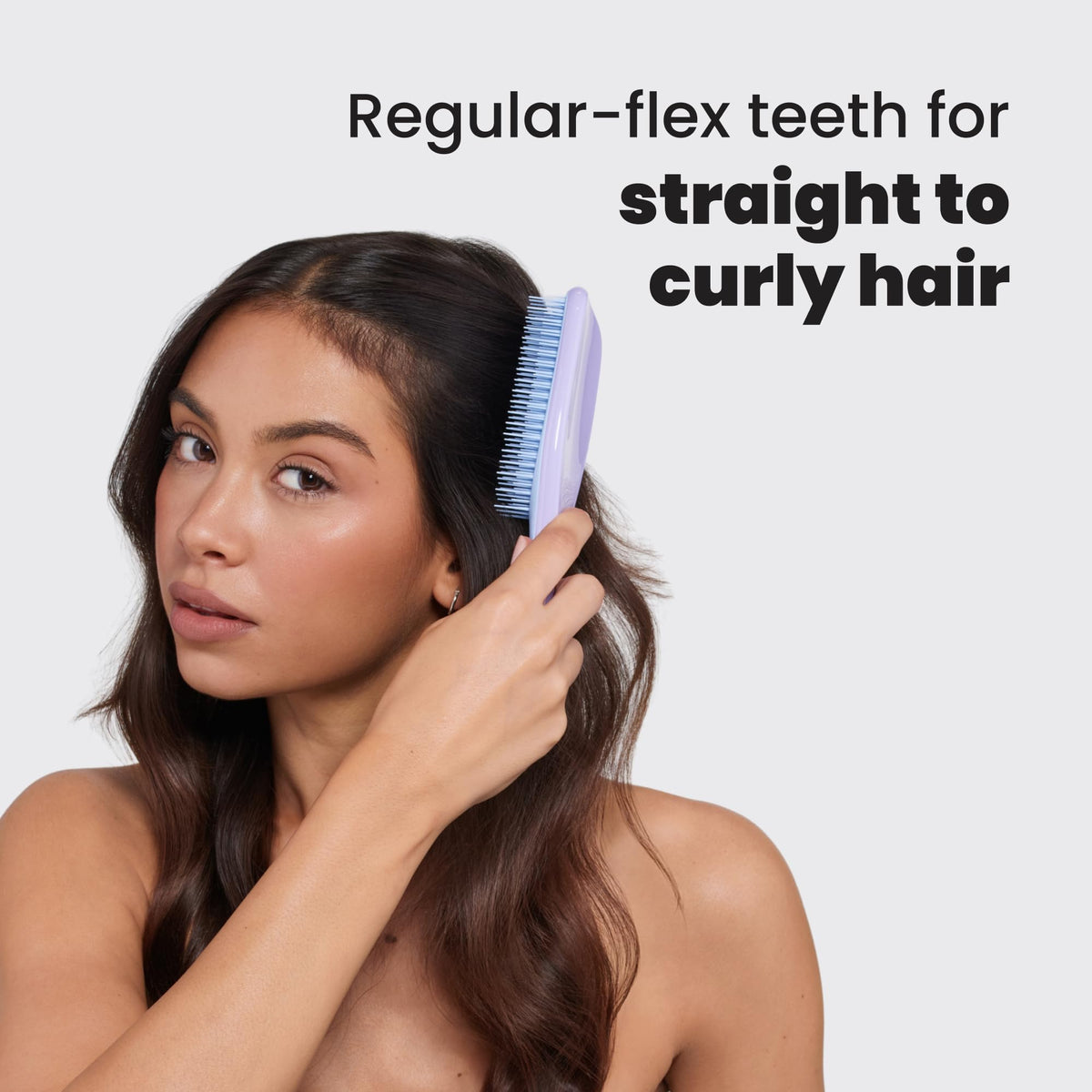 Tangle Teezer Ultimate Detangler Hairbrush - For Wet & Dry Hair - Detangling Brush for All Hair Types - Two-Tiered Teeth Reduce Breakage & Eliminate Knots - Lilac Cloud Blue - Damaged Box