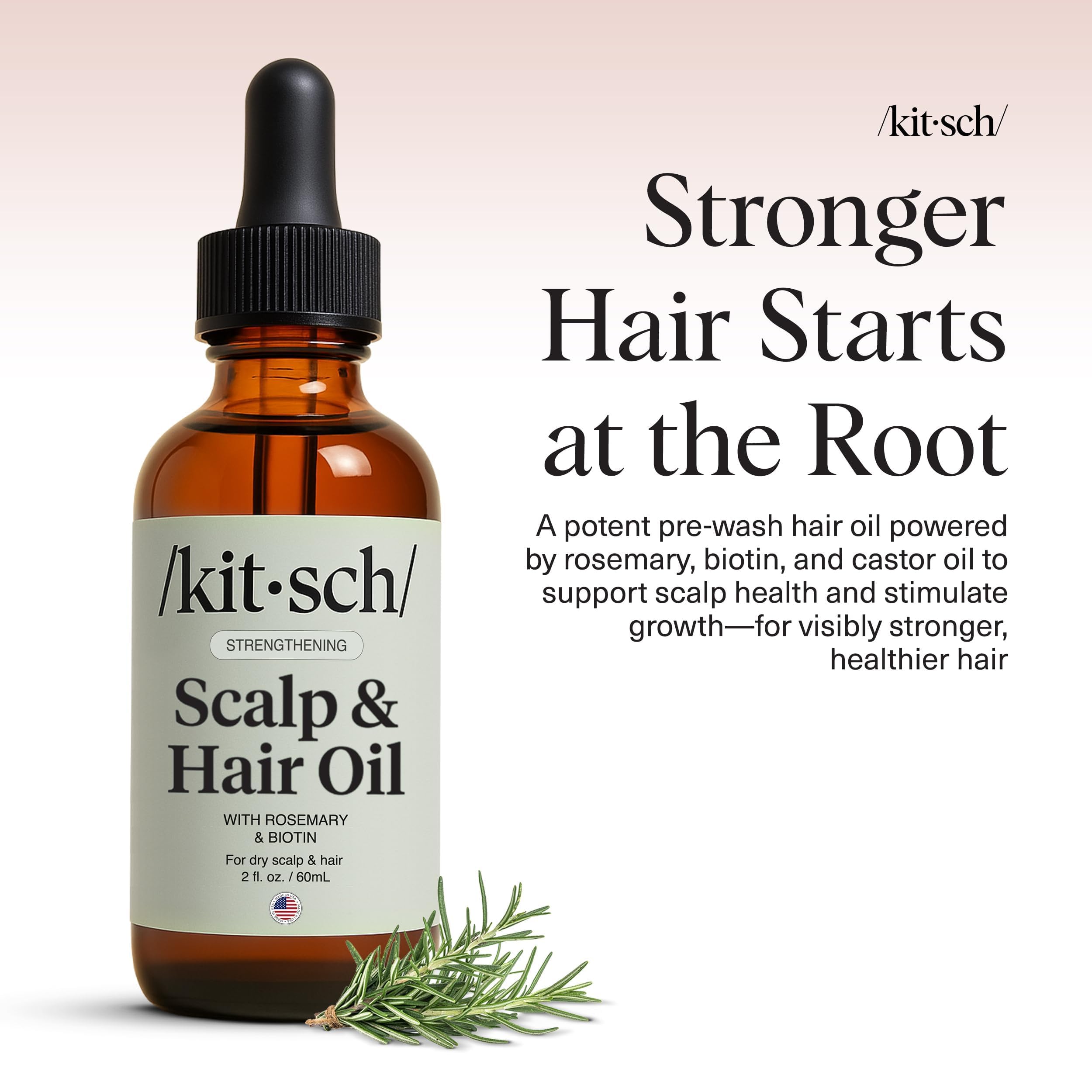 Kitsch Lavender Scent Rosemary Oil for Hair Growth - 60ml - Damaged Box