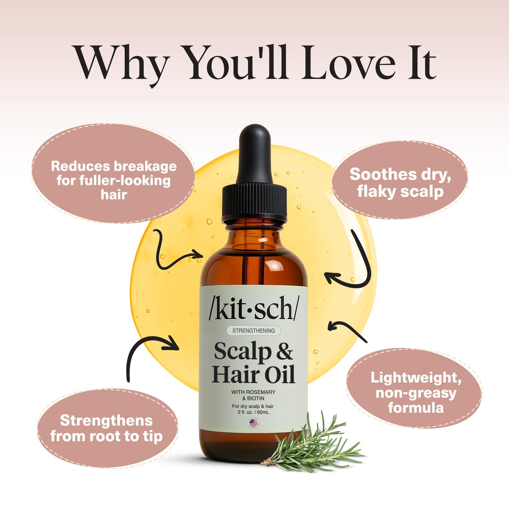 Kitsch Lavender Scent Rosemary Oil for Hair Growth - 60ml - Damaged Box