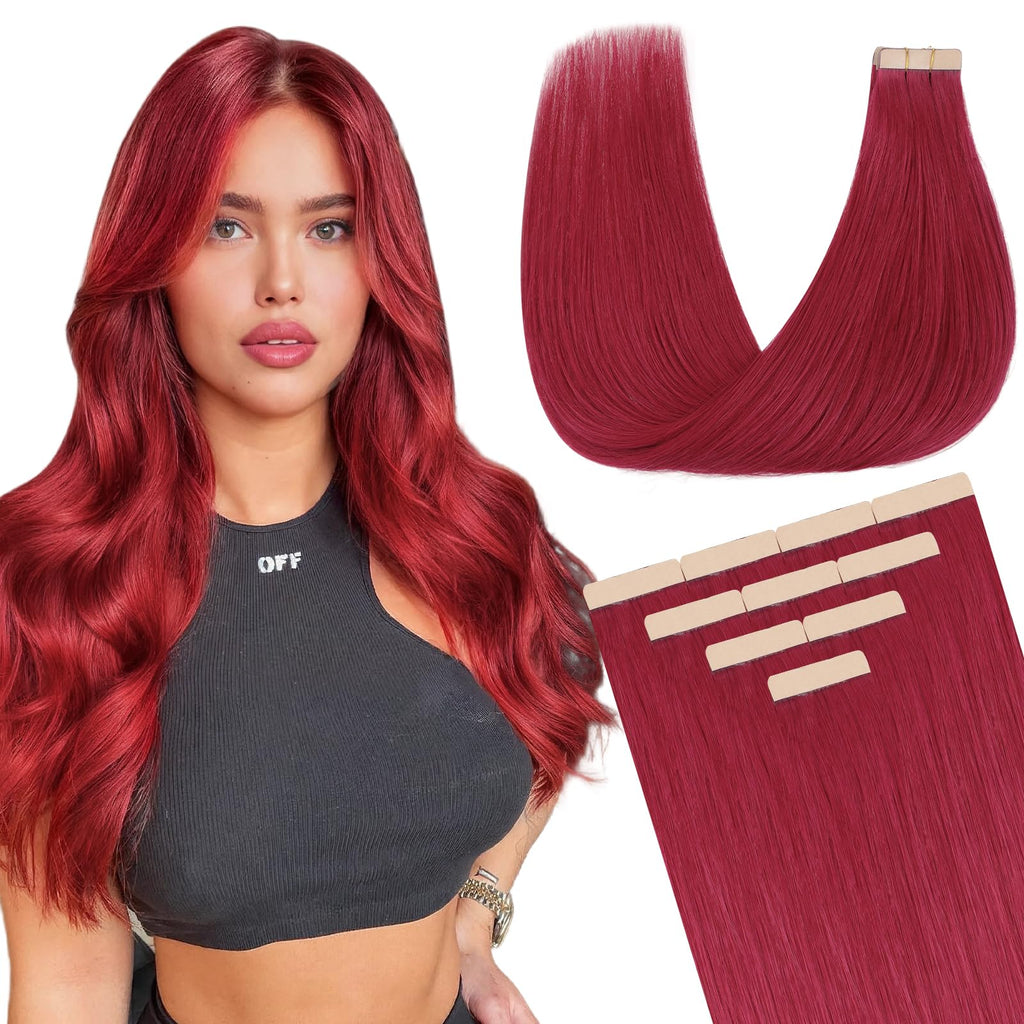DOORES Human Hair Tape in Extensions, Balayage Dark Brown to Chestnut Brown, 14 inches 10pcs 25g, HIGHLIGHT or SUPPLEMENT, Silky Straight Weft for Summer Party Wedding Daily Work, Reusable - New