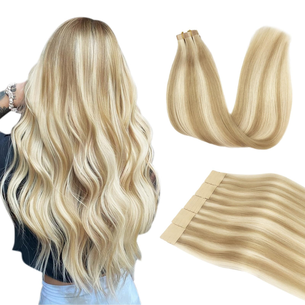 DOORES Human Hair Tape in Extensions, Balayage Dark Brown to Chestnut Brown, 14 inches 10pcs 25g, HIGHLIGHT or SUPPLEMENT, Silky Straight Weft for Summer Party Wedding Daily Work, Reusable - New