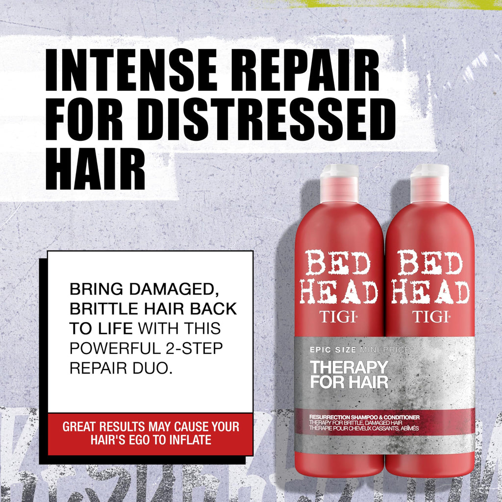 Bed Head by TIGI Resurrection Shampoo & Conditioner, Set 2x 750ml - New
