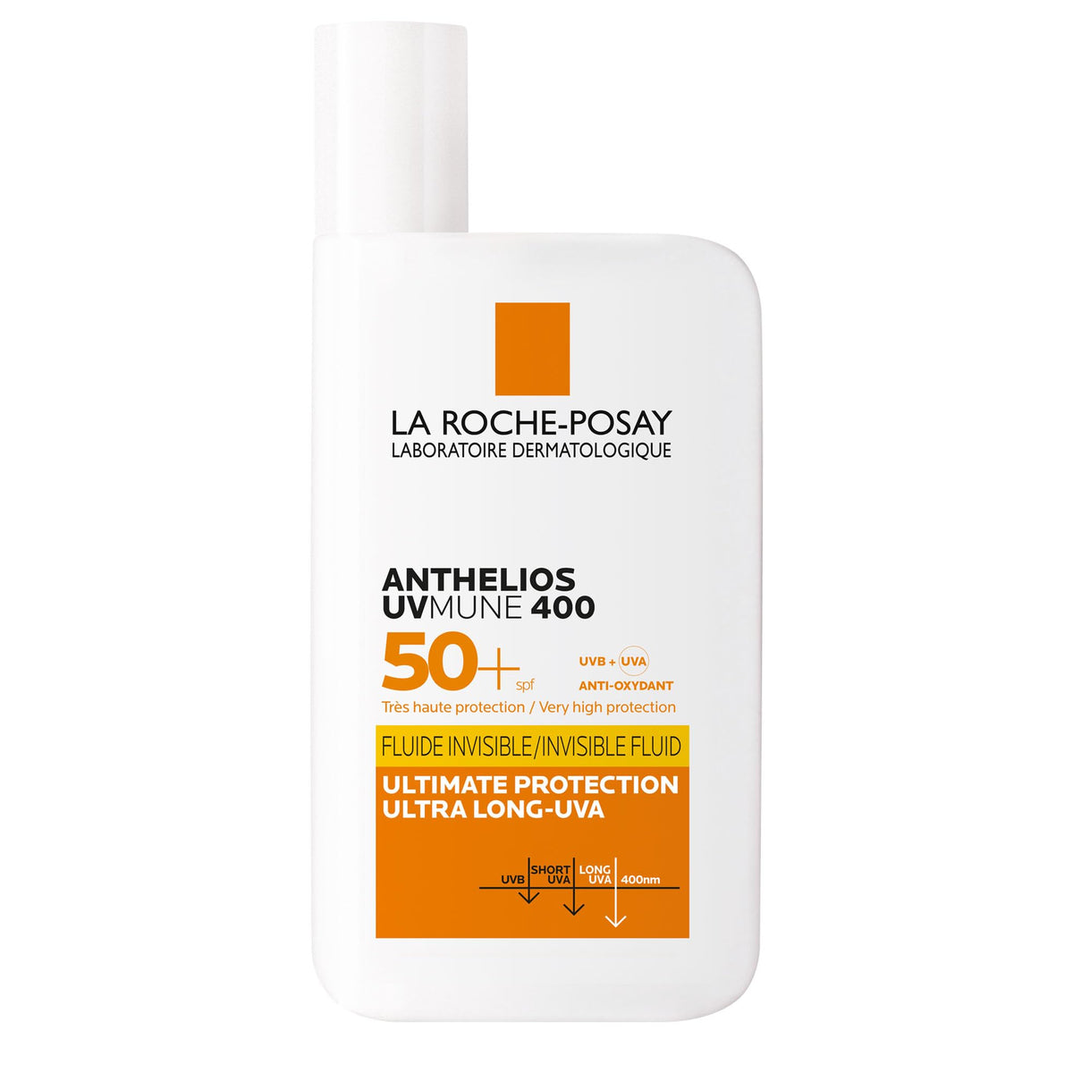 La Roche-Posay Anthelios UVMune 400 Invisible Fluid SPF50+ Sunscreen, 50ml - New - BBE 08/2028