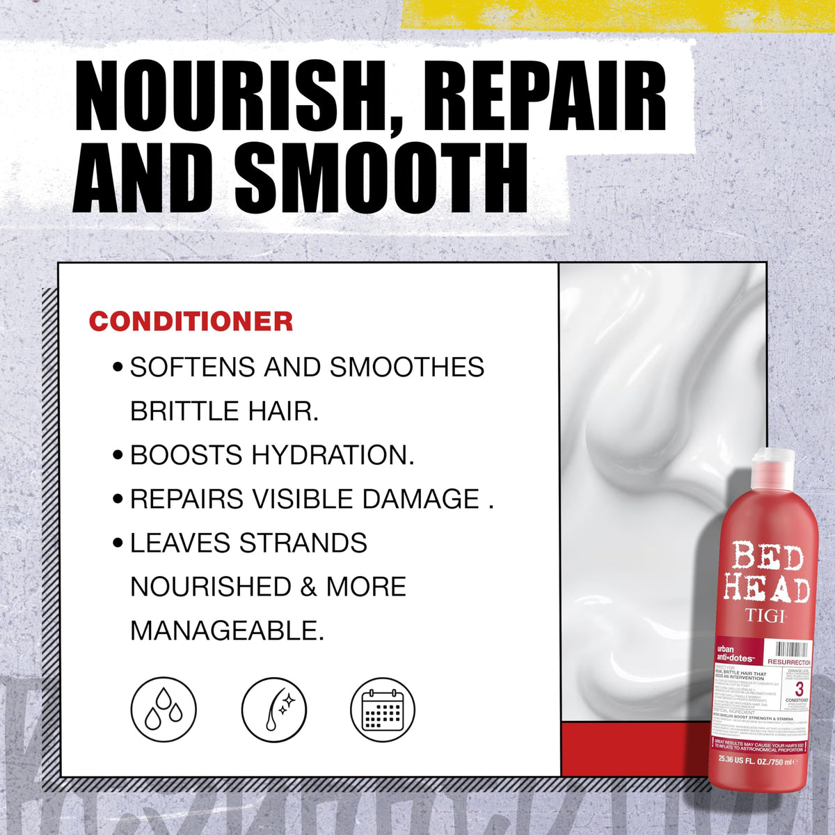 Bed Head by TIGI Resurrection Shampoo & Conditioner, Set 2x 750ml - New