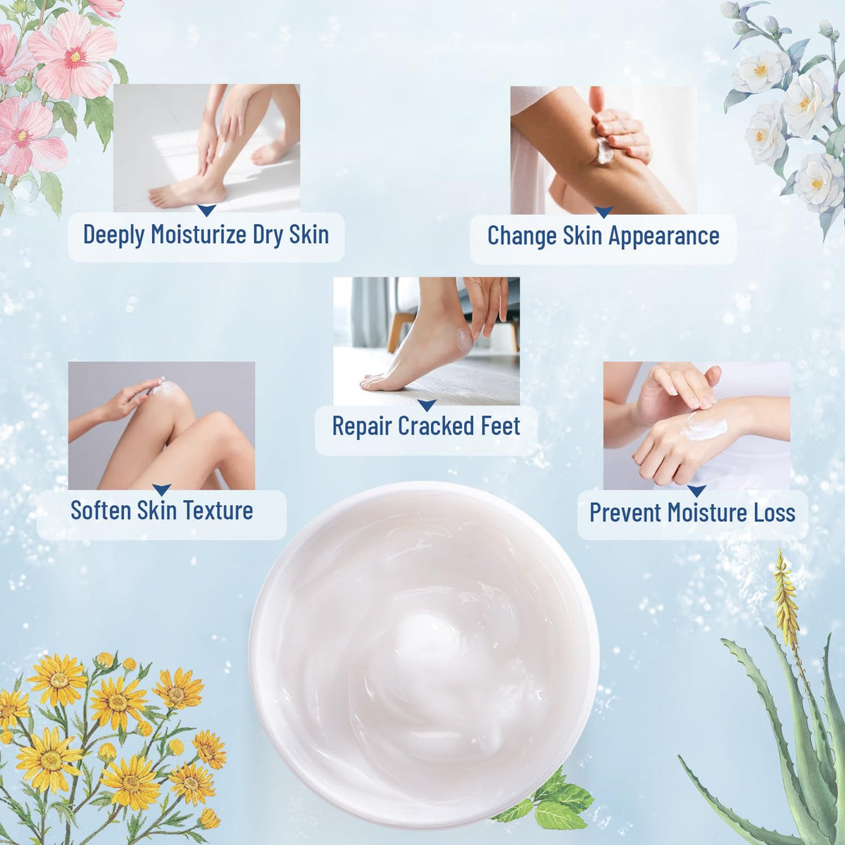 OUKEYA Urea Cream 42% plus Salicylic Acid 2%, Urea Foot Hand Cream for Dry Cracked Feet, Heels, Elbows, Salicylic Acid Cream for Moisturizer, Removes Corns Calluses Dead Skin and Softens Toenails - New - BBE 11/2029