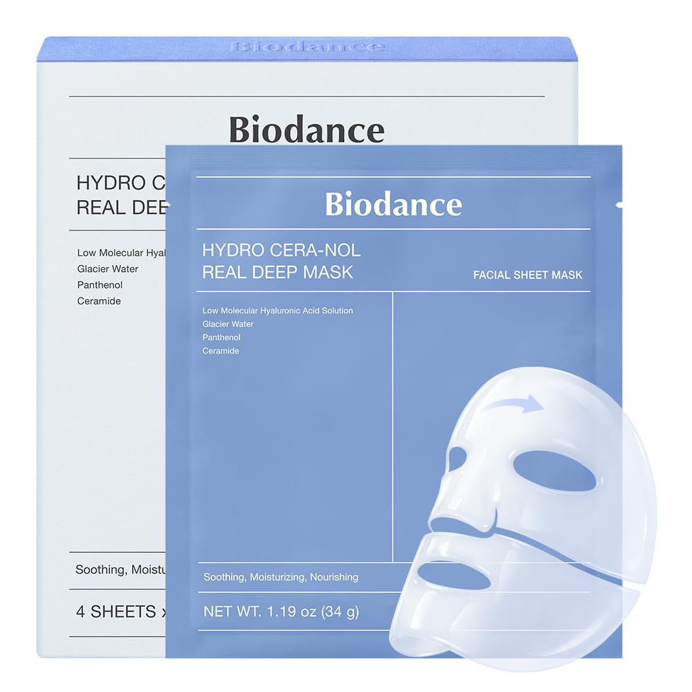 BIODANCE Hydro Cera-nol Hydrogel Overnight Face Mask 4 PCs - Damaged Box - BBE 01/2029