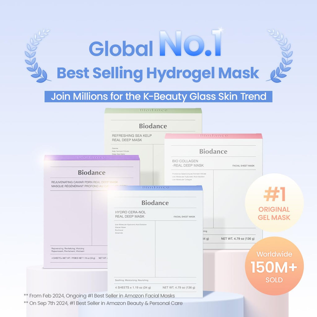 BIODANCE Hydro Cera-nol Hydrogel Overnight Face Mask 4 PCs - Damaged Box - BBE 01/2029