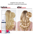 milk_shake | Silver Shine Whipped Cream 200 ml, Specific Anti-Yellow Leave-In Conditioning Foam for Blond or Grey Hair, with Violet Pigment, Made in Italy - New