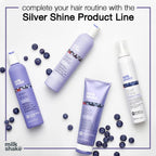 milk_shake | Silver Shine Whipped Cream 200 ml, Specific Anti-Yellow Leave-In Conditioning Foam for Blond or Grey Hair, with Violet Pigment, Made in Italy - New