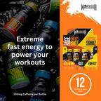 Warrior Rage Energy Shots - 12 x 60ml Tropical Sourz Pre Workout Drink - Ready to Drink Energy Shot - Damaged Box - BBE 03/2027