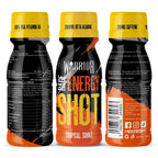 Warrior Rage Energy Shots - 12 x 60ml Tropical Sourz Pre Workout Drink - Ready to Drink Energy Shot - Damaged Box - BBE 03/2027