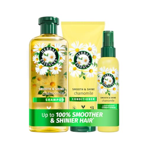 Herbal Essences Chamomile Shampoo & Conditioner Set, Leave In Treatment - Damaged Box