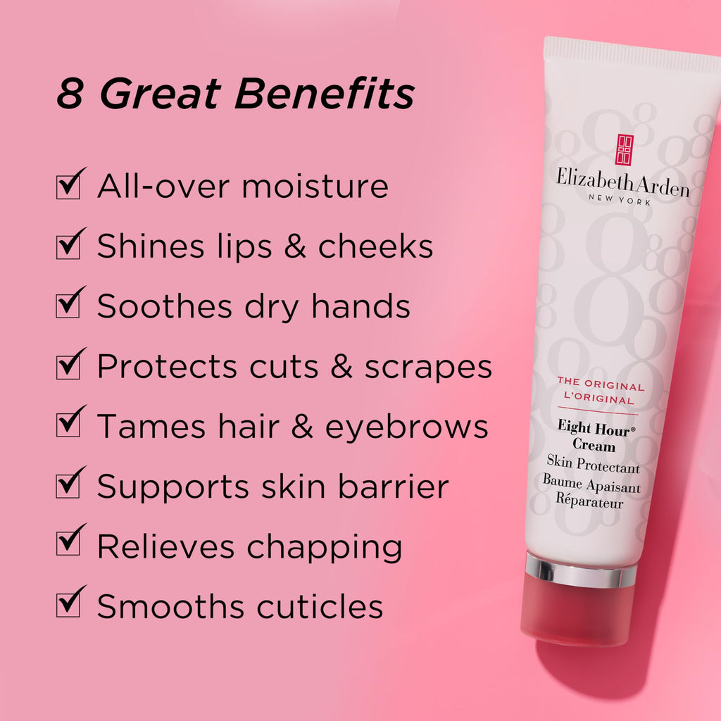 Elizabeth Arden Eight Hour Cream Skin Protectant Original for Face & Body, 50ml, Soothes & Protects Skin, Hydrates & Nourishes Dry, Chapped Skin, Unisex - New