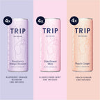 TRIP Sparkling Drink - Low Calorie Vegan Mixed Pack - 12 x 250ml Cans - CBD Infused Refreshment - Damaged Box - BBE 01/2028
