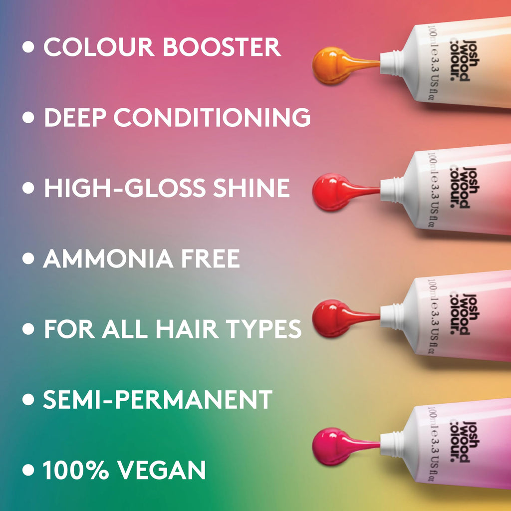 Josh Wood Hair Gloss Icy Blonde, Semi-Permanent Colour Toner, Vegan, 100ml - Damaged Box
