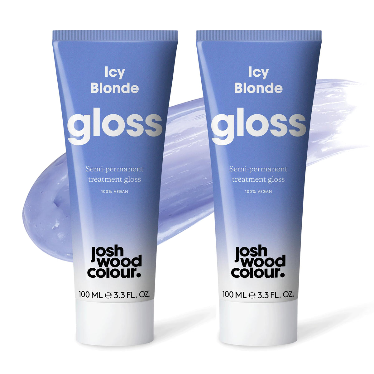 Josh Wood Hair Gloss Icy Blonde, Semi-Permanent Colour Toner, Vegan, 100ml - Damaged Box