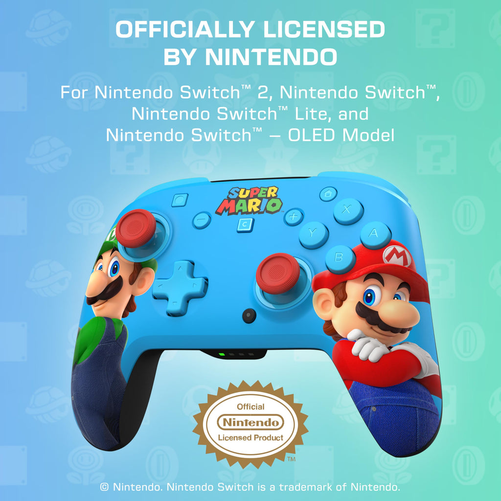 Turtle Beach Rematch Wireless Controller: Mario & Luigi, Nintendo Switch 2 - New