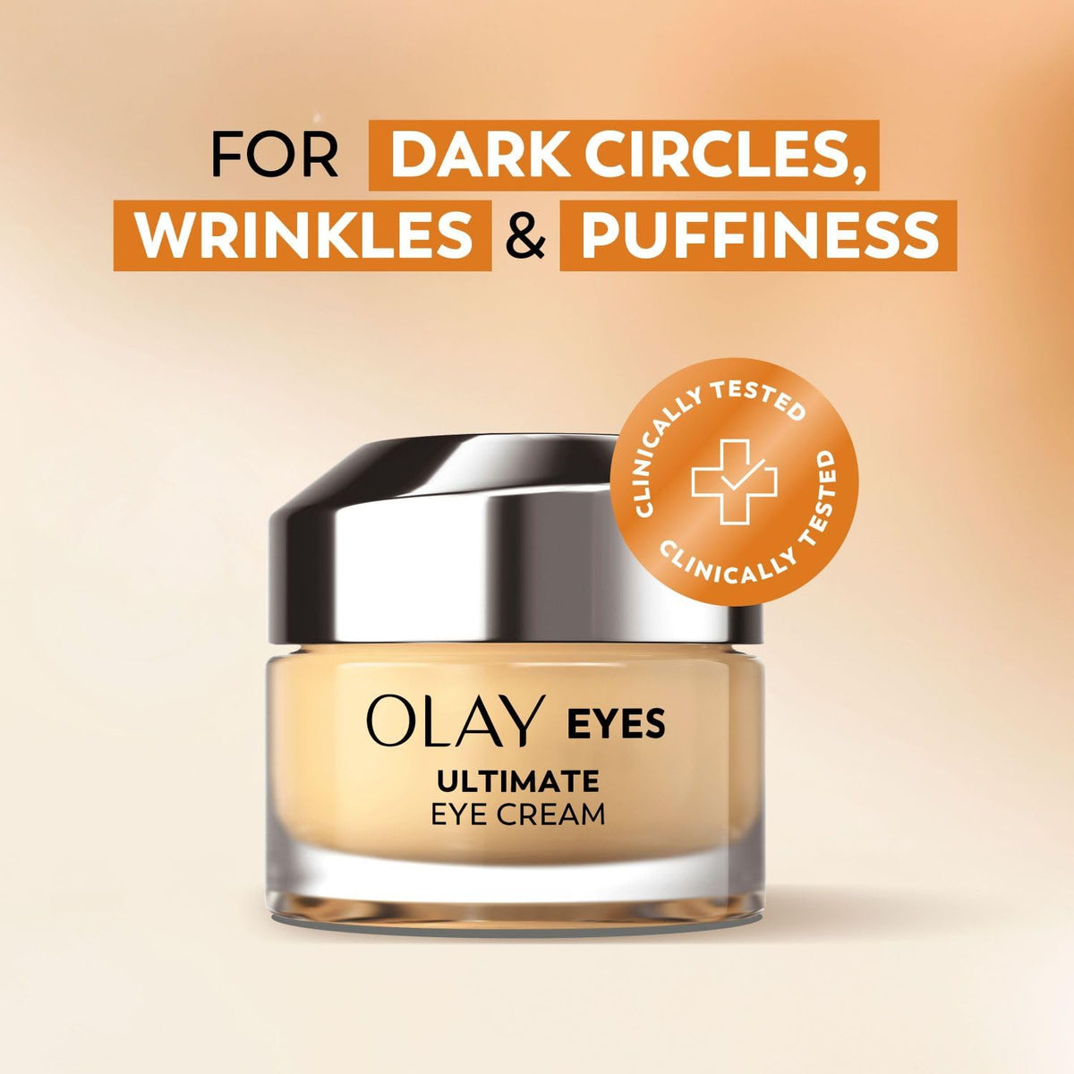 Olay Ultimate Eye Cream for Dark Circles, Wrinkles & Puffiness, 15ml - New