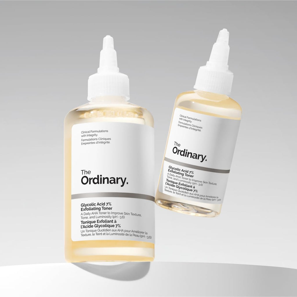 The Ordinary Glycolic Acid 7% Exfoliating Toner, Brightening and Smoothing Daily Toner for More Even-Looking Skin Tone, 240ml - New