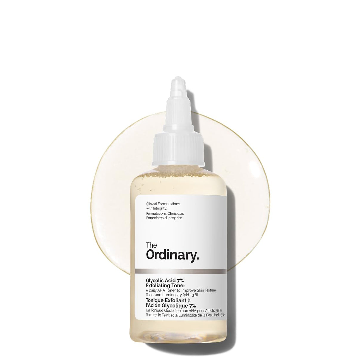 The Ordinary Glycolic Acid 7% Exfoliating Toner, Brightening and Smoothing Daily Toner for More Even-Looking Skin Tone, 240ml - New