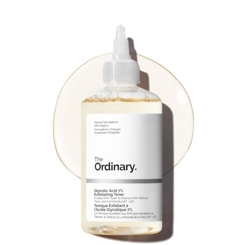 The Ordinary Glycolic Acid 7% Exfoliating Toner, Brightening and Smoothing Daily Toner for More Even-Looking Skin Tone, 240ml - New
