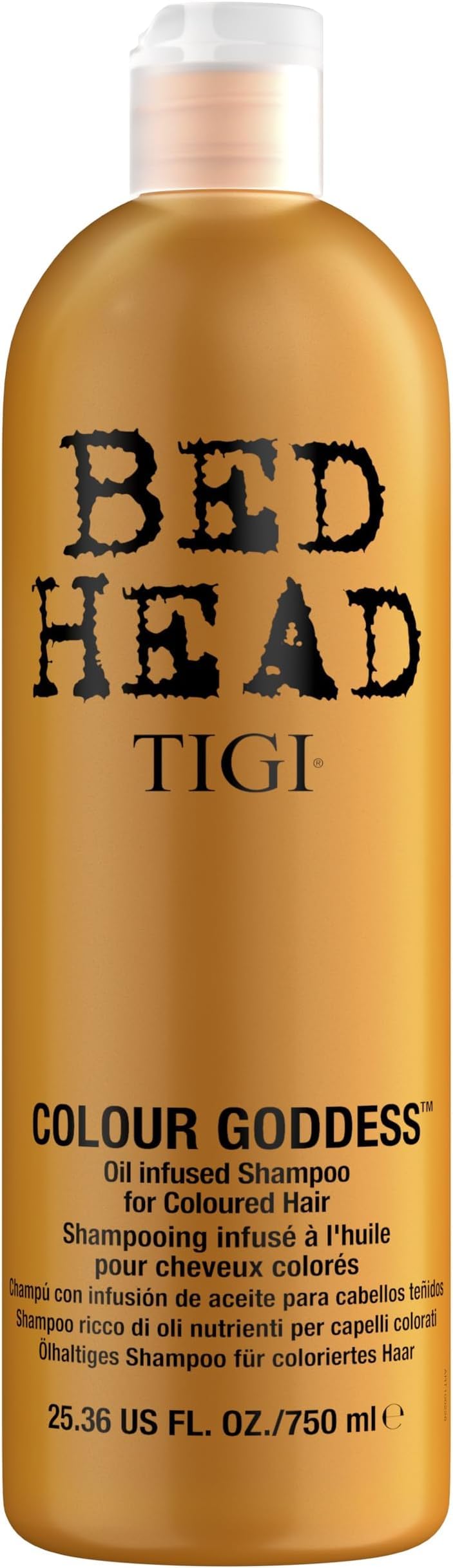 TIGI Bed Head Colour Goddess Shampoo - Coloured Hair, Sulphate-Free, Keratin, Coconut Oil, Frizz Control, Shine, 750ml - New