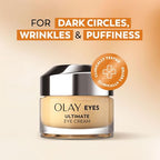 Olay Ultimate Eye Cream for Dark Circles, Wrinkles & Puffiness, 15ml - New