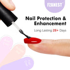 FZANEST HEMA & TPO-Free Builder Nail Gel With Top and Base Coat, 15ml * 3pcs Gel Polish Kit for Nail Strengthening Apex Extension Soak Off No Wipe Top Finish Base LED Lamp Cured - New