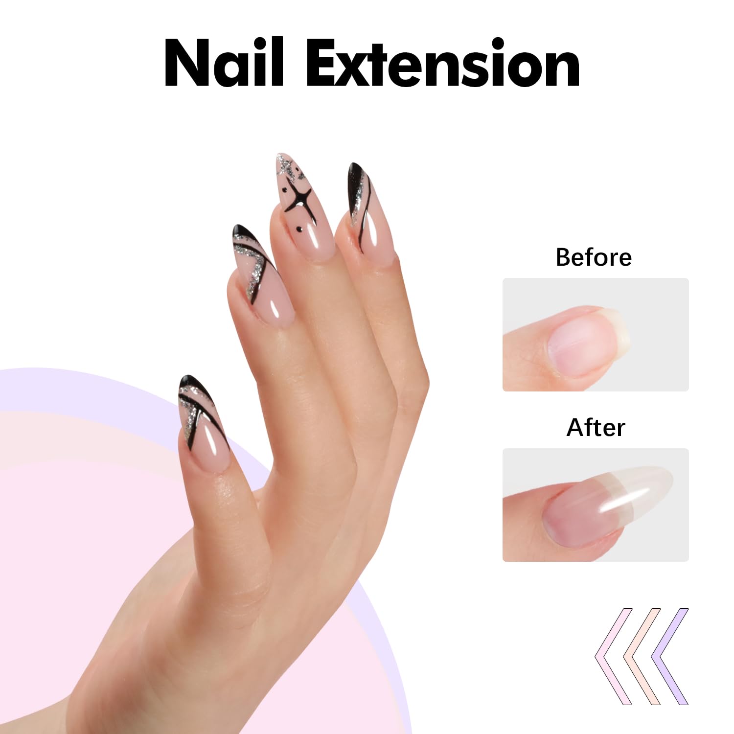 FZANEST HEMA & TPO-Free Builder Nail Gel With Top and Base Coat, 15ml * 3pcs Gel Polish Kit for Nail Strengthening Apex Extension Soak Off No Wipe Top Finish Base LED Lamp Cured - New