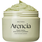 Arencia Korean Rice Mochi Face Cleanser - Face Mask, Foaming Cleanser, Gentle Scrub All in One - Deep Cleansing, Moisturizing, Pore Minimizing, Removing Blackhead- with Rice Water & Green Tea, Mugwort - New - BBE 03/2029