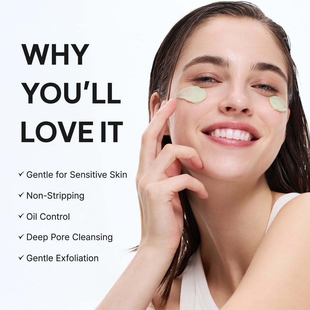 Arencia Korean Rice Mochi Face Cleanser - Face Mask, Foaming Cleanser, Gentle Scrub All in One - Deep Cleansing, Moisturizing, Pore Minimizing, Removing Blackhead- with Rice Water & Green Tea, Mugwort - New - BBE 03/2029