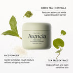 Arencia Korean Rice Mochi Face Cleanser - Face Mask, Foaming Cleanser, Gentle Scrub All in One - Deep Cleansing, Moisturizing, Pore Minimizing, Removing Blackhead- with Rice Water & Green Tea, Mugwort - New - BBE 03/2029