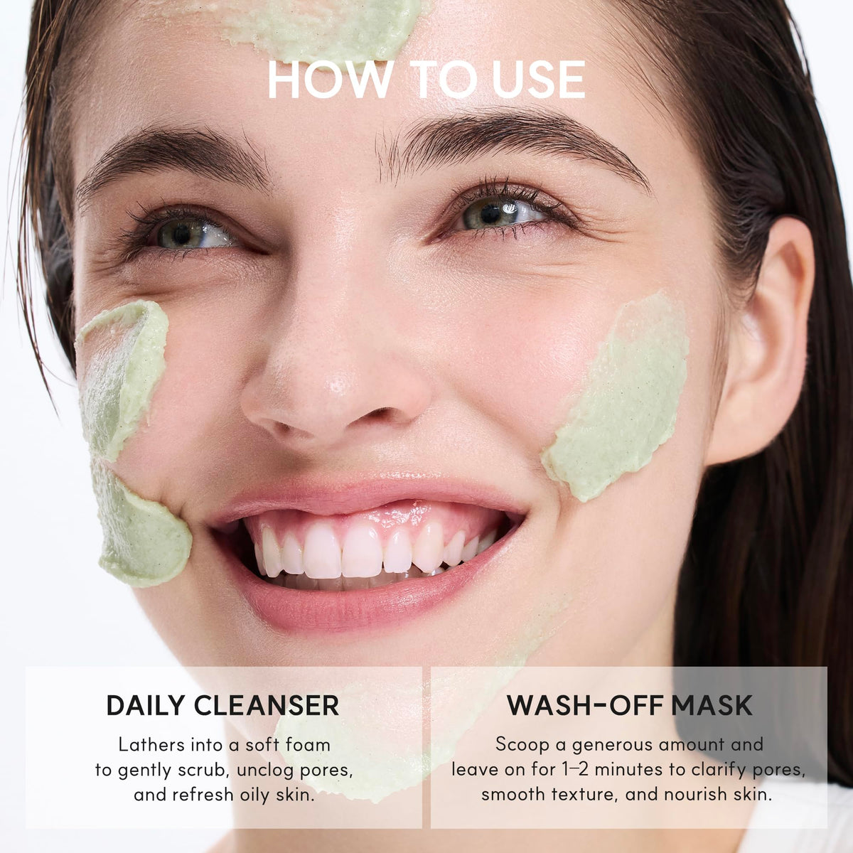 Arencia Korean Rice Mochi Face Cleanser - Face Mask, Foaming Cleanser, Gentle Scrub All in One - Deep Cleansing, Moisturizing, Pore Minimizing, Removing Blackhead- with Rice Water & Green Tea, Mugwort - New - BBE 03/2029