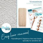 My Skin Wax - Hard Wax Beads, 800g, Hypoallergenic, Wax Beads for Sensitive Skin, Painless, Stripless Hair Removal Wax, Men, Women, Face wax, Leg Wax, Bikini Wax, Brazilian, Eye Brow, Lip - New - BBE 05/2029