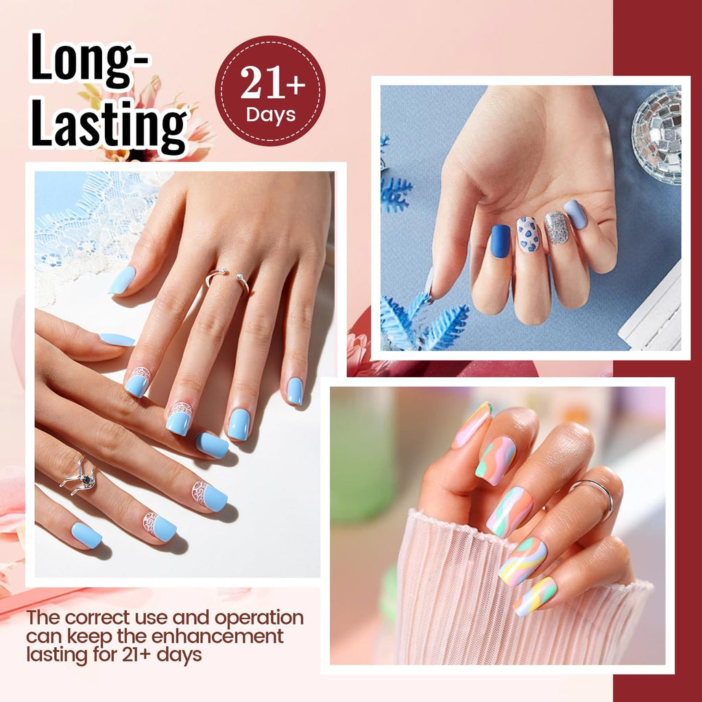 JODSONE Gel Nail Polish Kit with U V Light 32 Colors Gel Polish Nail + 4 Functional Adhesive Bottles Kit Soak Off Manicure Tools Gifts for Women - Damaged Box