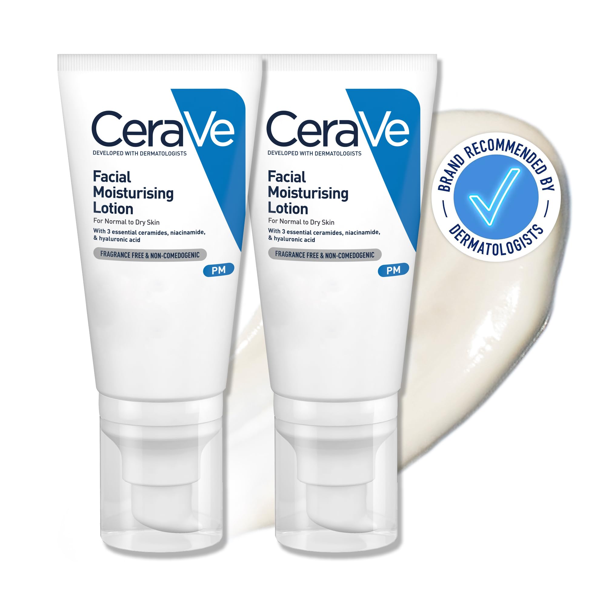 CeraVe PM Face Care Night Moisturising Lotion for Normal to Dry Skin, 52ml - New - BBE 01/2029