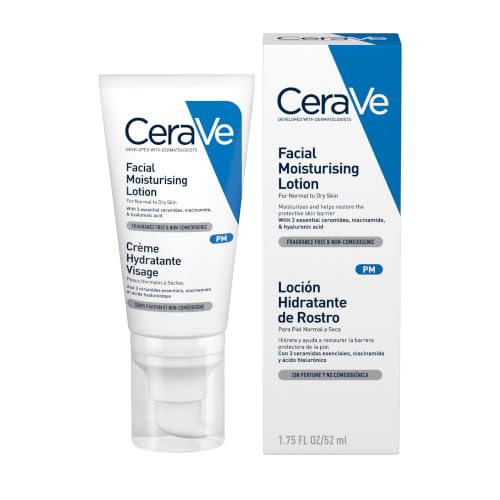 CeraVe PM Face Care Night Moisturising Lotion for Normal to Dry Skin, 52ml - New - BBE 01/2029