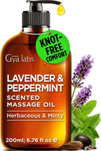 Gya Labs Destressing Massage Oil - Sore Muscle Body Therapy Oil with Lavender & Rose Otto - 200ml - New - BBE 07/2029