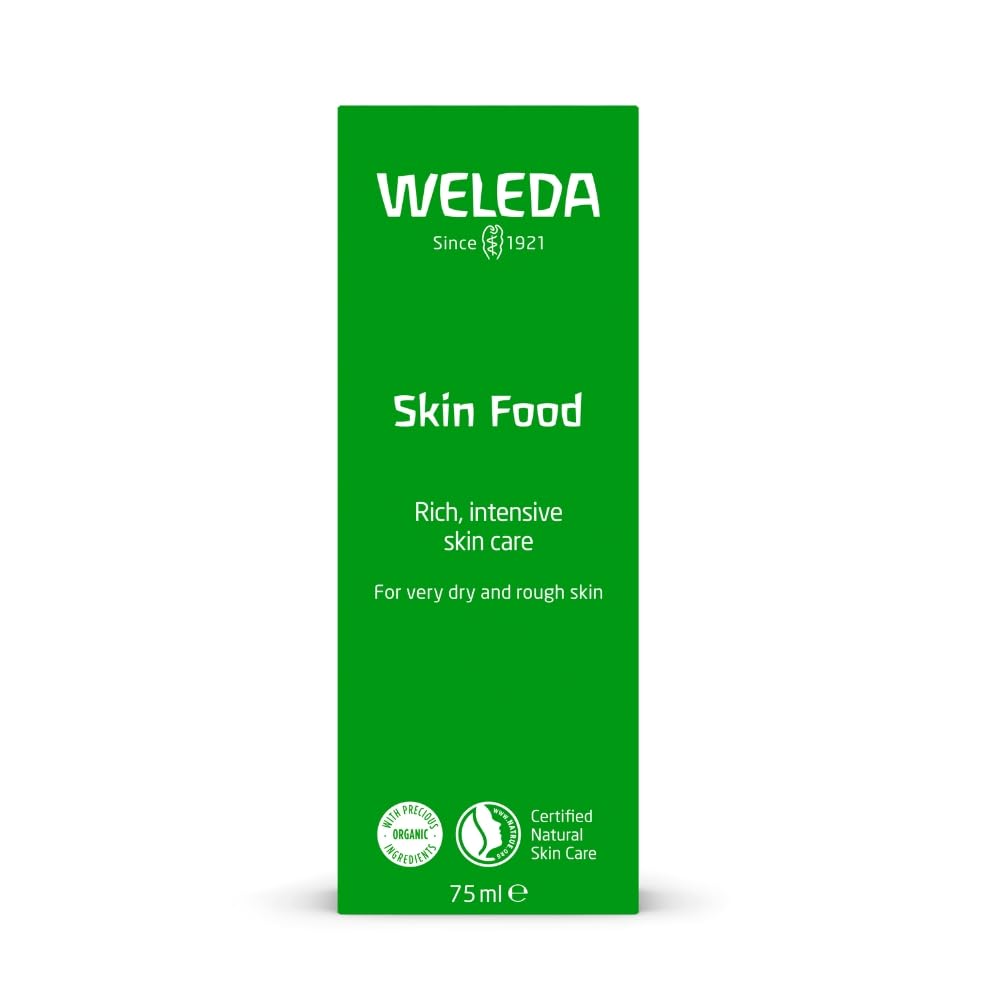 Weleda Skin Food, Dry Skin Moisturiser, Moisturising Cream & Primer, Face & Body, For Men & Women, Multiple Uses, 100% Certified Natural, Organic, 75ml - New - BBE 03/2028