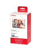Canon SELPHY RP-108 Ink + Paper Multipack - Genuine Printer Ink Cartridges 2 Pack (2 x Cartridges) & 108 Sheets (100 x 148mm) - New
