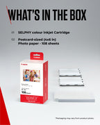 Canon SELPHY RP-108 Ink + Paper Multipack - Genuine Printer Ink Cartridges 2 Pack (2 x Cartridges) & 108 Sheets (100 x 148mm) - New