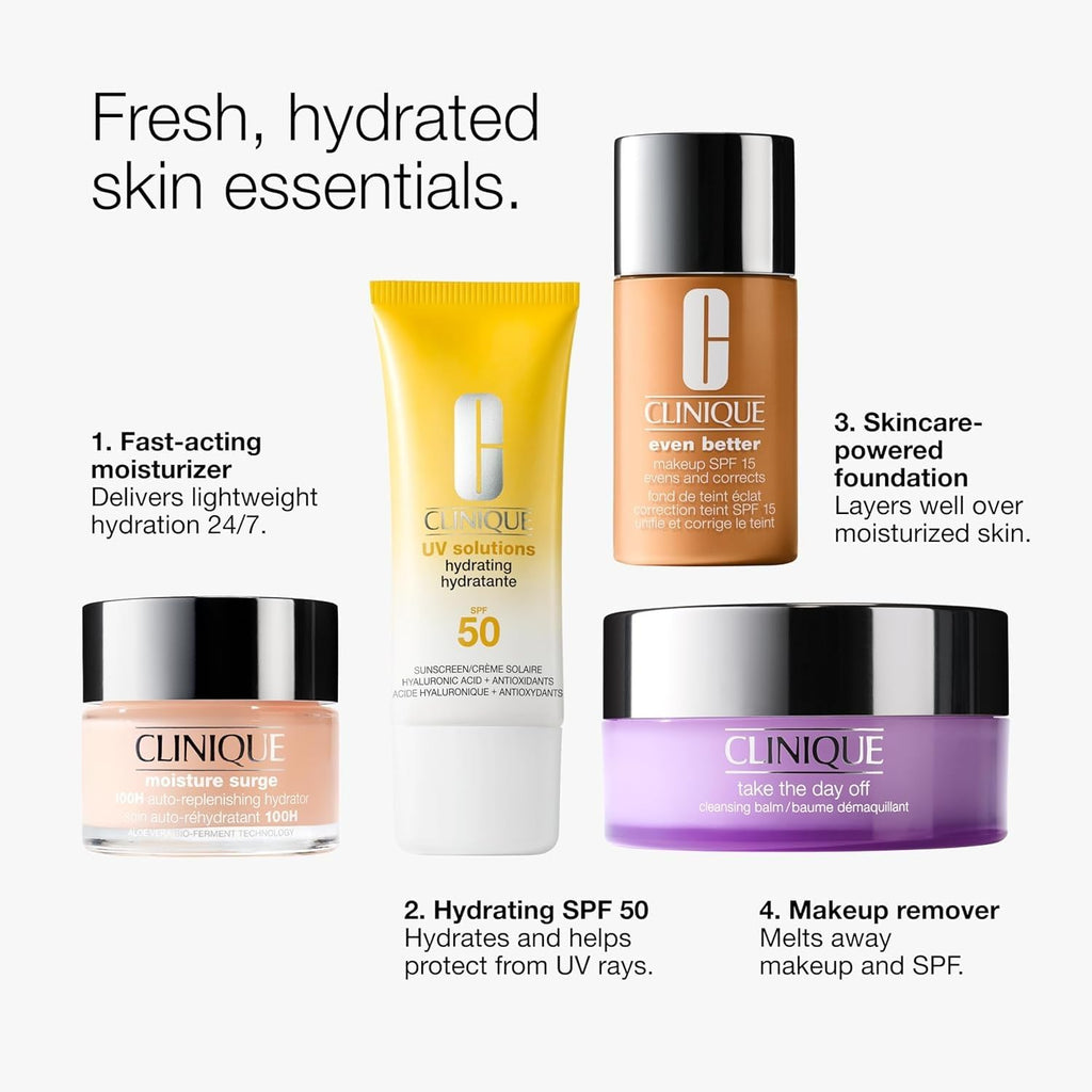 Clinique UV Solutions Hydrating Sunscreen SPF 50 With Hyaluronic Acid + Antioxidants | No White Cast | Safe For Sensitive Skin, 40 ml - Damaged Box