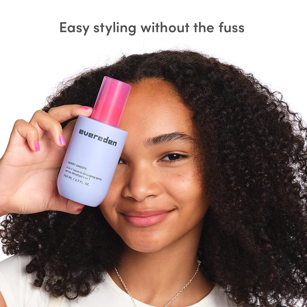 Evereden Kids Hair Detangling Spray: 4-in-1 Leave-In Detangler Spray - Moisturize, Strengthen, Protect, & Easily Tackle Even the Toughest Knots - Clean & Vegan - All Hair Types - Damaged Box