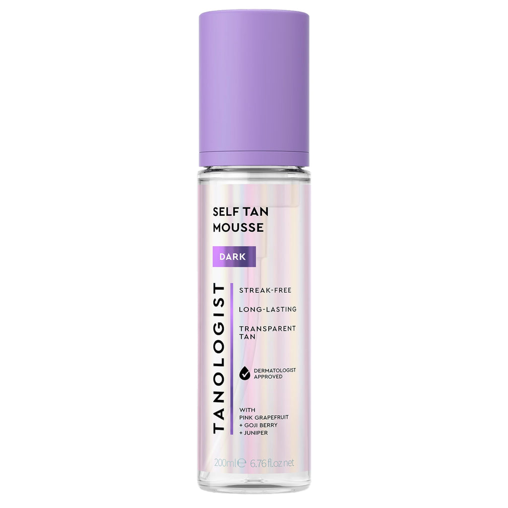 Tanologist Self Tan Mousse Dark (200 ml) Clear Self Tanning Foam For Sensitive Skin Dermatologist Approved Clean Ingredients & Vegan - New