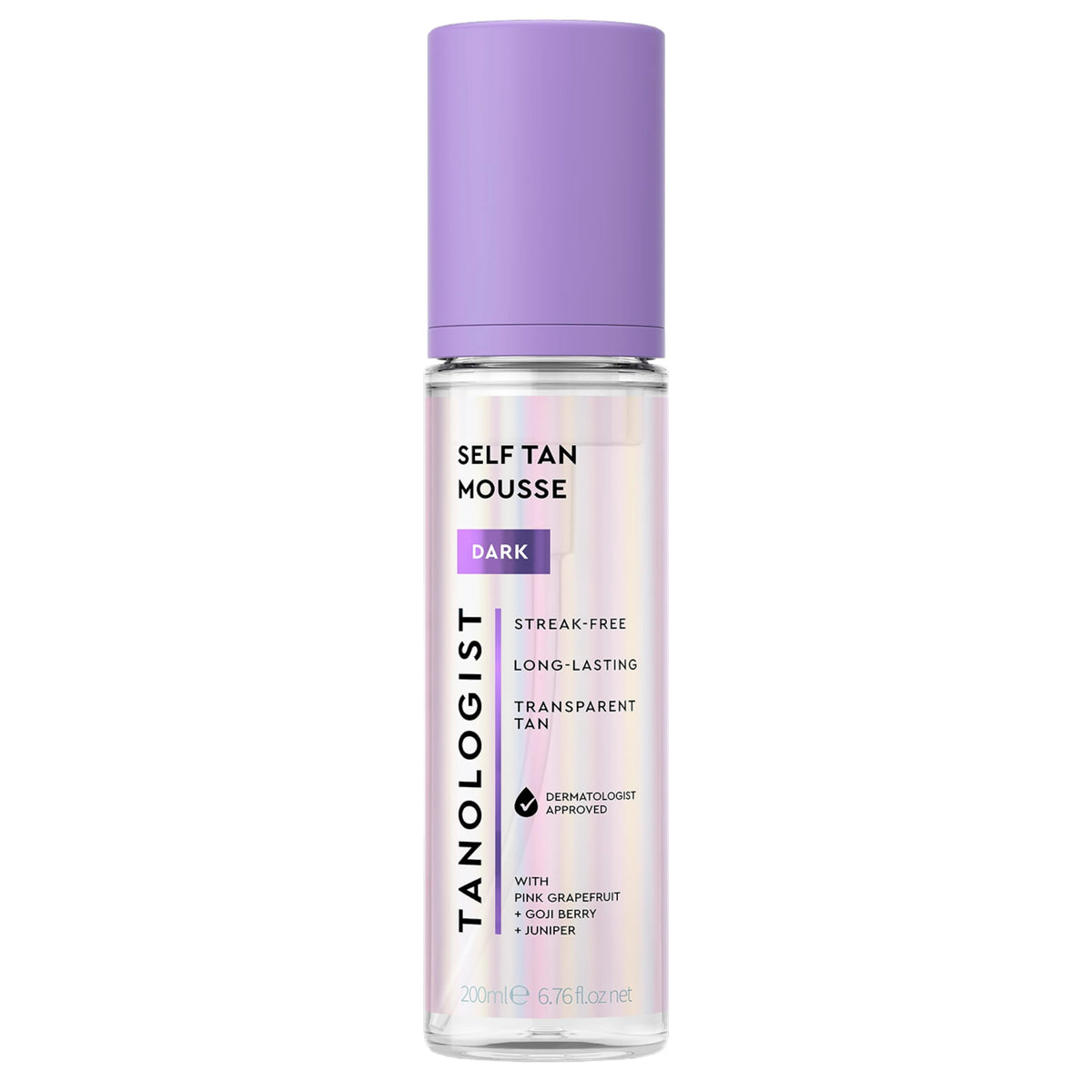 Tanologist Self Tan Mousse Dark (200 ml) Clear Self Tanning Foam For Sensitive Skin Dermatologist Approved Clean Ingredients & Vegan - New